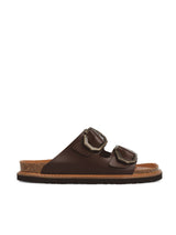 GALIA LEATHER DRESS CHOCOLATE