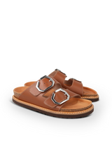 GALIA DRESS LEATHER CAMEL