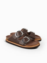 GALIA DRESS LEATHER CHOCOLATE