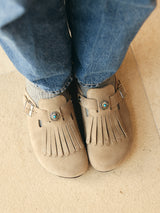 FRINGE VELOUR TAUPE