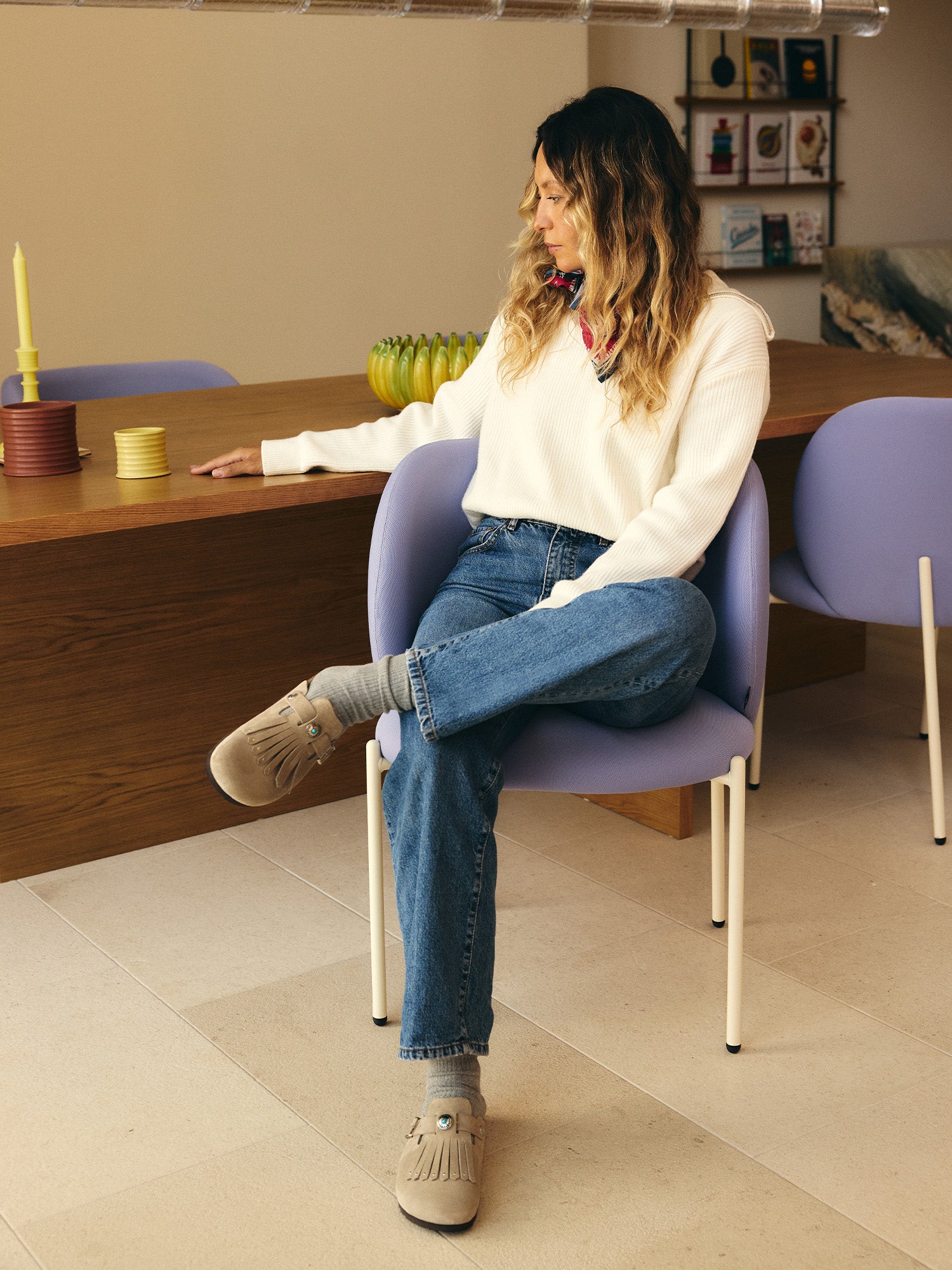 FRINGE VELOUR TAUPE