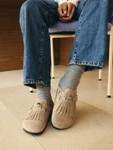 FRINGE VELOUR TAUPE