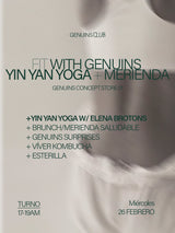 Miércoles 26 Yin Yan Yoga + Merienda saludable